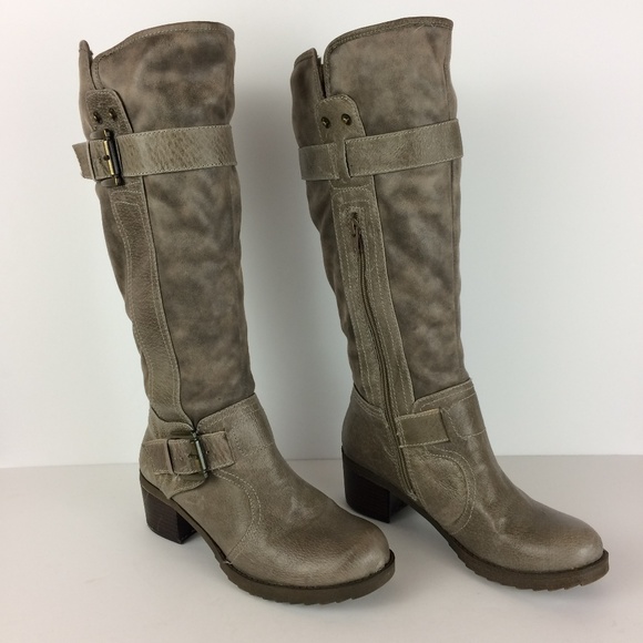 BareTraps Shoes - Bare Traps Faux Fur Lined Side Zip Boots Sz 7.5